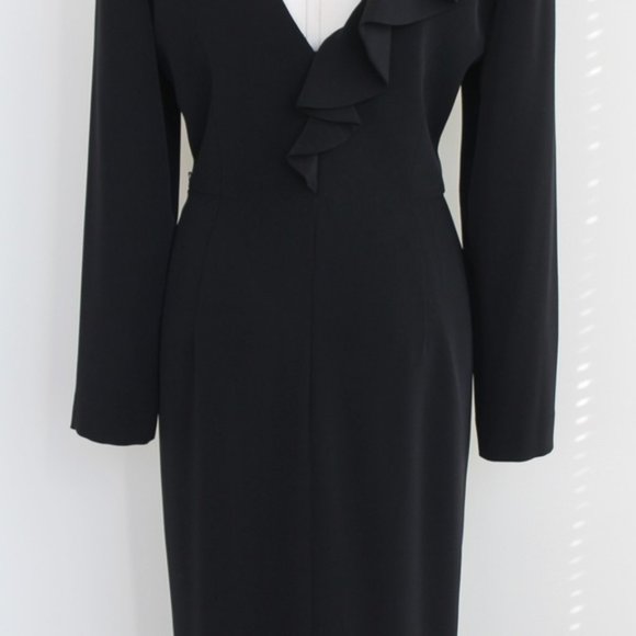 Modest Long-Sleeve Designer Dress - Picture 5 of 8